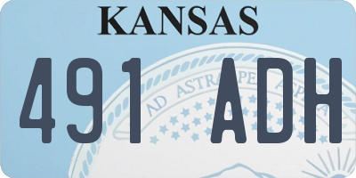 KS license plate 491ADH