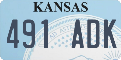 KS license plate 491ADK