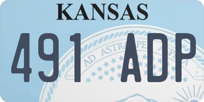 KS license plate 491ADP