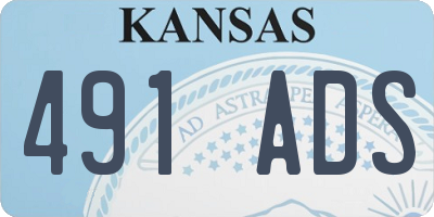 KS license plate 491ADS