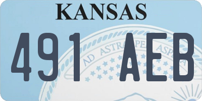 KS license plate 491AEB
