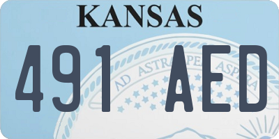 KS license plate 491AED