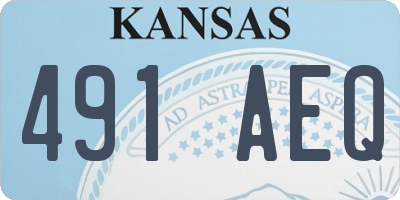 KS license plate 491AEQ