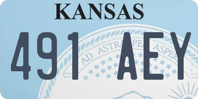 KS license plate 491AEY