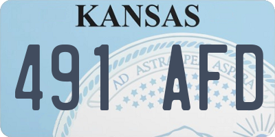 KS license plate 491AFD