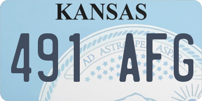 KS license plate 491AFG
