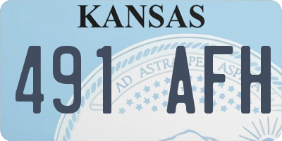 KS license plate 491AFH