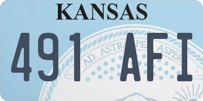 KS license plate 491AFI