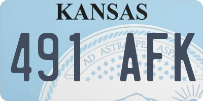 KS license plate 491AFK