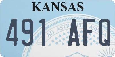 KS license plate 491AFQ