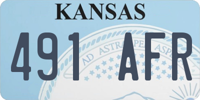 KS license plate 491AFR