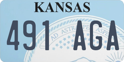 KS license plate 491AGA