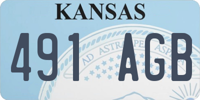 KS license plate 491AGB