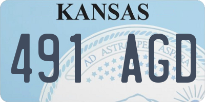 KS license plate 491AGD