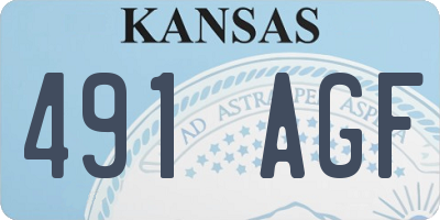 KS license plate 491AGF