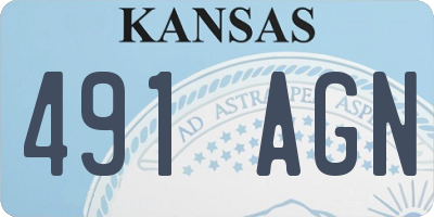 KS license plate 491AGN