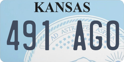 KS license plate 491AGO