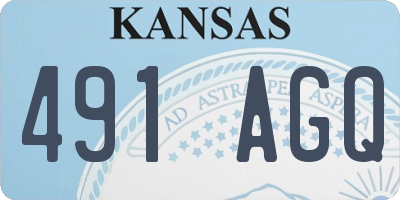 KS license plate 491AGQ