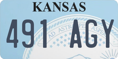 KS license plate 491AGY