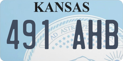 KS license plate 491AHB