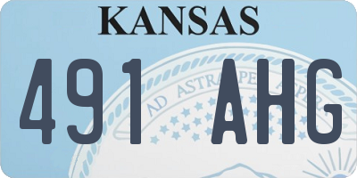 KS license plate 491AHG