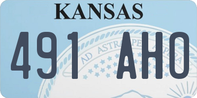 KS license plate 491AHO