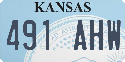 KS license plate 491AHW