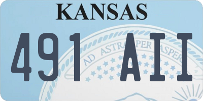 KS license plate 491AII