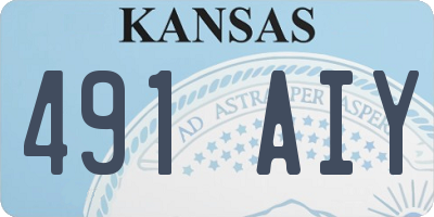 KS license plate 491AIY