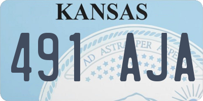 KS license plate 491AJA