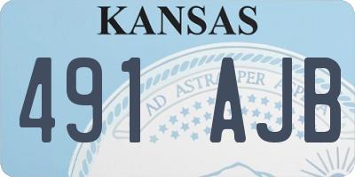 KS license plate 491AJB