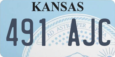 KS license plate 491AJC