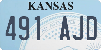 KS license plate 491AJD