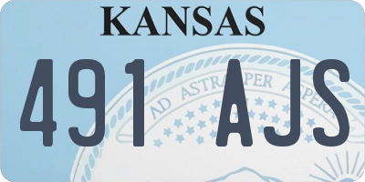 KS license plate 491AJS