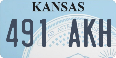 KS license plate 491AKH