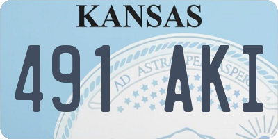 KS license plate 491AKI