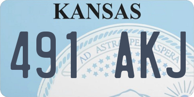 KS license plate 491AKJ