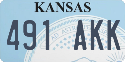 KS license plate 491AKK