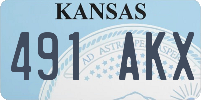 KS license plate 491AKX