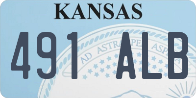 KS license plate 491ALB