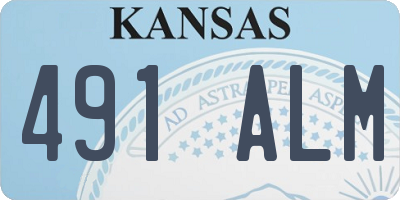 KS license plate 491ALM