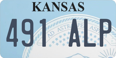 KS license plate 491ALP