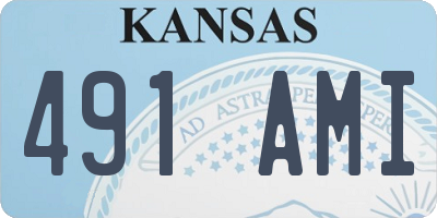 KS license plate 491AMI
