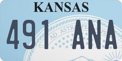 KS license plate 491ANA