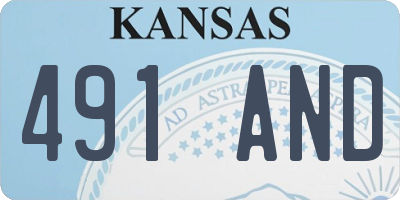KS license plate 491AND