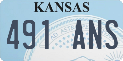KS license plate 491ANS