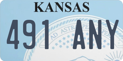 KS license plate 491ANY