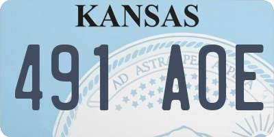 KS license plate 491AOE