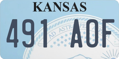 KS license plate 491AOF