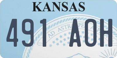 KS license plate 491AOH